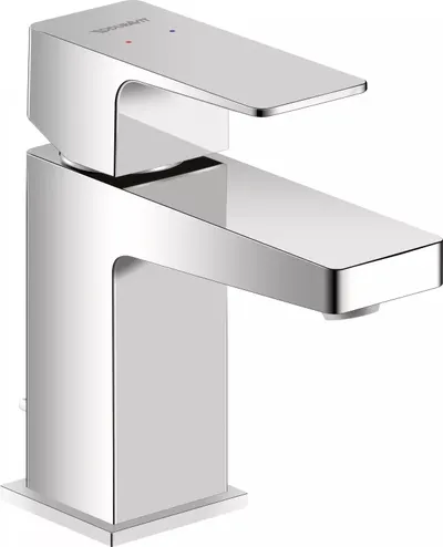 Baterie lavoar Duravit Manhattan MH1010001010, marime S, cartus ceramic, monocomanda, 138 mm, ventil, Crom lucios