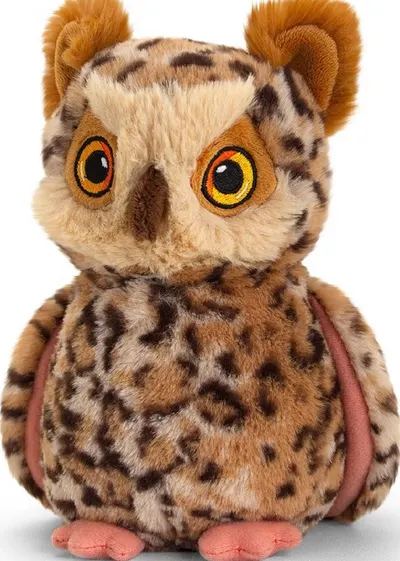 Jucarie ecologica de plus Keel Toys Keeleco - Bufnita