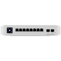 Ubiquiti USW-Pro-8-PoE-EU An 8-port, Layer 3 switch with PoE+ and PoE++ output.