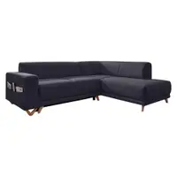 Colțar gri antracit extensibil/cu spațiu de depozitare (cu colț pe partea dreaptă/în formă de ”L”) Classy Sophie – Miuform
