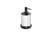 Dozator baie Roca Tempo A817026NM0, pe blat, 300 ml, metal/sticla, mat, Negru titan