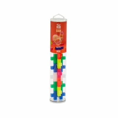 Set constructie Plus-Plus, tub 15 piese mari, Neon, culori fluorescente