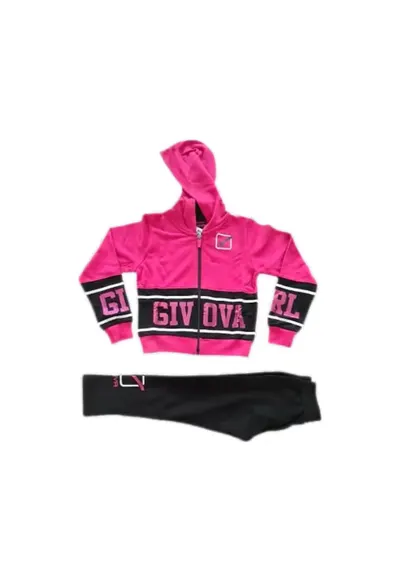 Trening fete model T0044 - Negru/Fucsia
