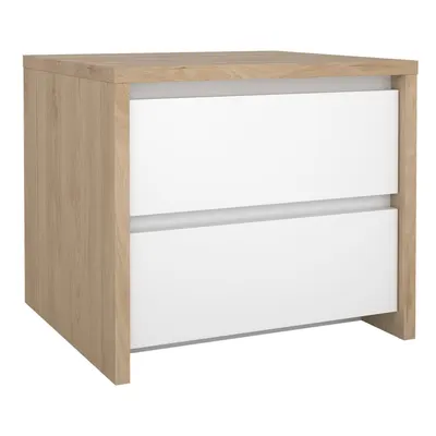 Noptieră albă-în culoare naturală Next – Tvilum