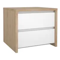 Noptieră albă-în culoare naturală Next – Tvilum