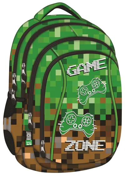 Ghiozdan școlar St. Right Game Zone - 4 compartimente