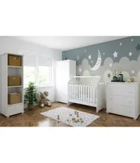 Patut din lemn tip Casuta 120x60 cm Nichiduta House Alb