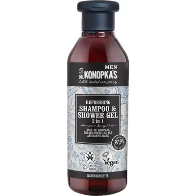 Sampon si gel de dus revigorant 2in1 MEN, 280 ml, Dr. Konopkas