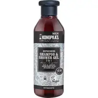 Sampon si gel de dus revigorant 2in1 MEN, 280 ml, Dr. Konopkas