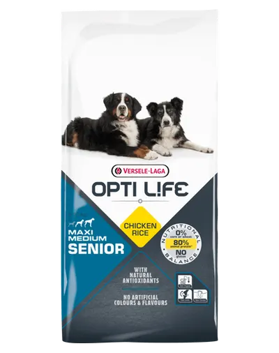VERSELE-LAGA Opti Life Senior Medium&Maxi hrana uscata pentru caini seniori de talie medie/mica 12,5 kg