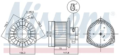 Ventilator habitaclu potrivit MITSUBISHI L200 TRITON, PAJERO SPORT II 2.5D-3.5 11.05