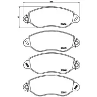 Set placute frana, frana disc BREMBO P 24 053
