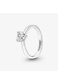 Inel tip Solitaire cu inimioara stralucitoare Zirconiu din Argint 925