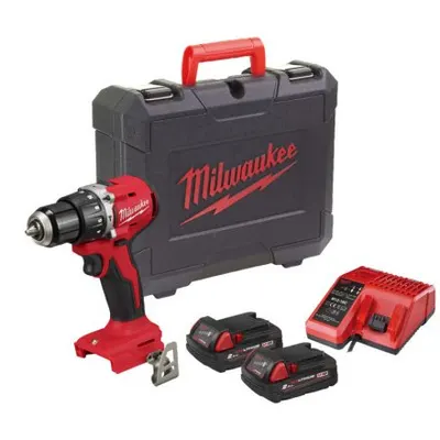Masina de gaurit cu percutie cu acumulator, Milwaukee 4933492822, model M18 BLPDRC-202C, 60Nm