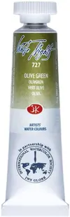 Vopsea de acuarelă Nevskaya Palitra Leningrad Nopți Albe - 727, Verde Măslin, 10 ml