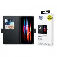 Husa pentru Xiaomi Redmi Note 14 Pro+ 5G, 3MK, Wallet, Neagra
