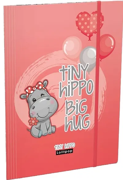 Dosar cu bandă elastică Lizzy Card Thiny Hippo - A4
