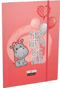 Dosar cu bandă elastică Lizzy Card Thiny Hippo - A4