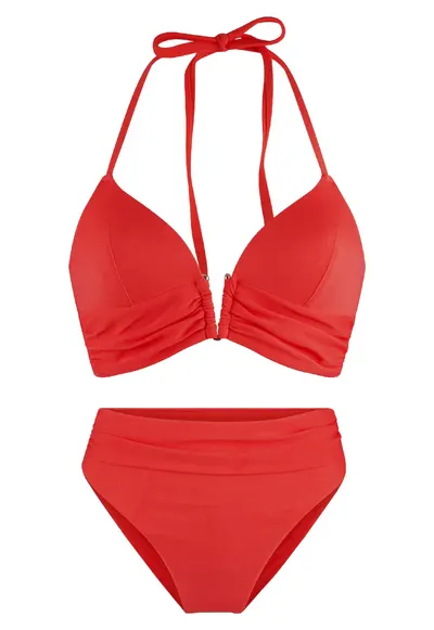 Costum de baie din doua piese - Rosu