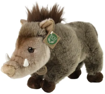 Jucărie de pluș Rappa Eco Friends - Porc sălbatic, în picioare, 30 cm