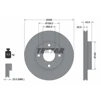 Disc frana TEXTAR 92096203