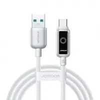 Cablu Date si Incarcare USB-A - USB-C Joyroom S-A55 StarFlight Display, 66W, 1.2m, Alb