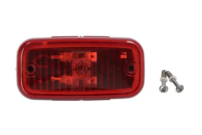 Lumina delimitare stanga/dreapta, forma: oval, rosu, T4W, inaltime 55mm; latime 110mm; adancime 34mm fara prindere, 12/24V (conector: AMP 2PIN, IP56)