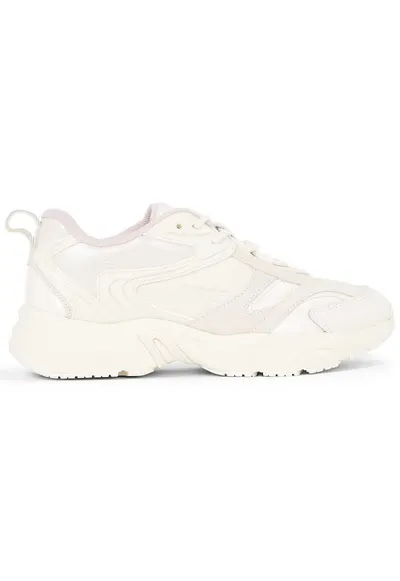 Pantofi sport pentru Femei - retro tennis low lace ml mix - YW0YW01566-02Y - Alb - Alb