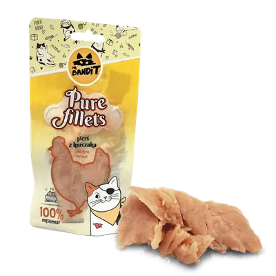 Recompense pentru pisici Mr. Bandit CAT Pure Fillets, piept de pui, 30 g