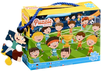 Puzzle pentru copii Grafix din 45 de piese - Fotbal