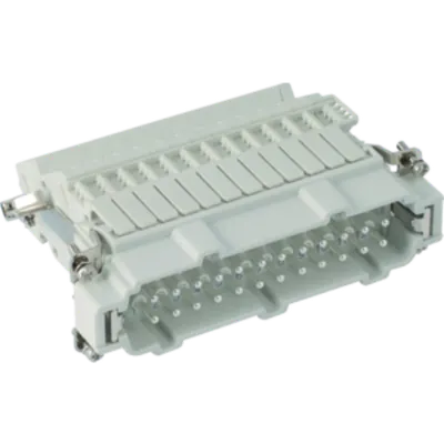 Conector Tata - 104x27 - 24p + E 16a 500v / 6kv / 3 - Screw Terminal Block - Stânga - Gri