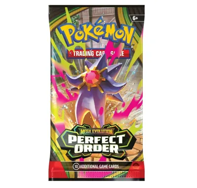 Pachet 10 carti, Pokemon TCG Mega Evolution Perfect Order Booster