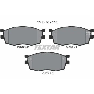 Set placute frana, frana disc TEXTAR 2431701