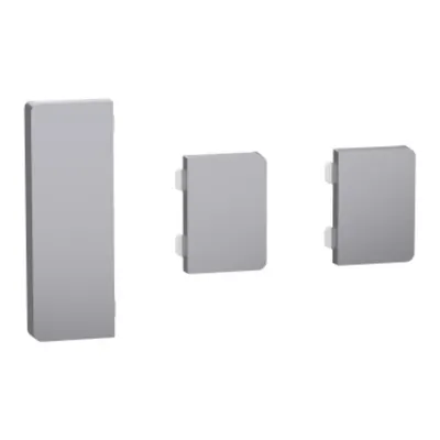 Set de 3 clapete - 1x1/2+2x1/4 pentru Push buton KNX Dynamic Labeling System Design, otel inoxidabil