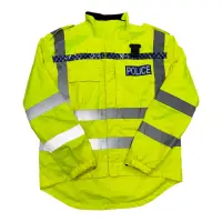 Jacheta HI-VIZ POLICE Waterproof Cycle Jacket – XL-2XL originala SH - Default Title