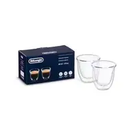 Set 2 pahare DeLonghi Espresso DLSC310 2x90ml Sticla termorezistenta, Transparente