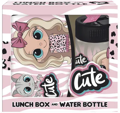 Set sticlă și cutie pentru mâncare Derform Best Friends 10