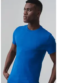 Tricou slim fit Allen - Albastru royal