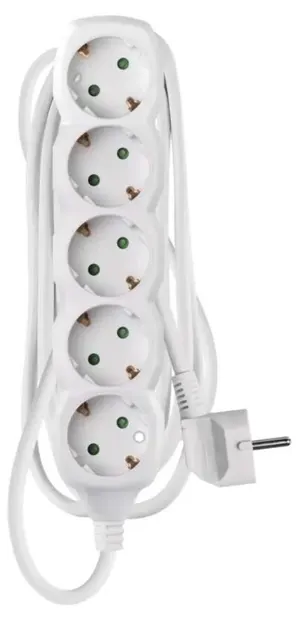 Prelungitor Emos - P0523R, 5 prize , 3 m, alb
