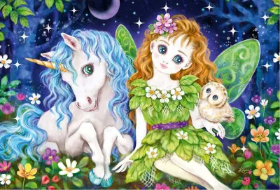 Puzzle 3x48 piese - Printesa, zana si sirena