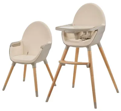 Scaun de masă pentru copii 2 în 1 Kinderkraft - Fini 2, Beige