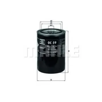 Filtru ulei MAHLE ORIGINAL OC 59