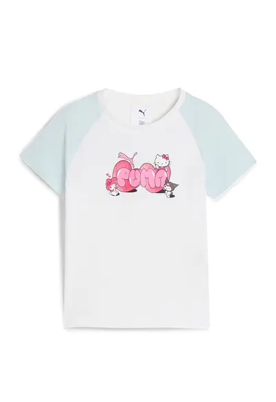 Tricou cu imprimeu Hello Kitty - Roz pastel/Alb murdar