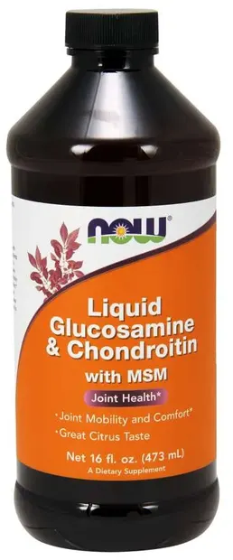 Liquid Glucosamine & Chondroitin with MSM, 473 ml, Now