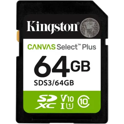 Card de Memorie SDXC Kingston Select Plus, 64GB, Clasa 10 UHS-I