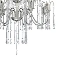 Lampa suspendata Daniella 12 Light Pendant Polished Nickel With Chrome Rods And Crystal Beads