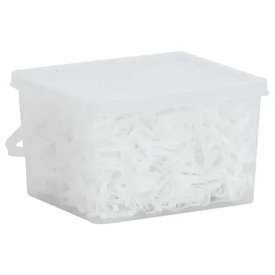 Gossi benzi de impletit pentru cal, 2500 buc., alb, silicon