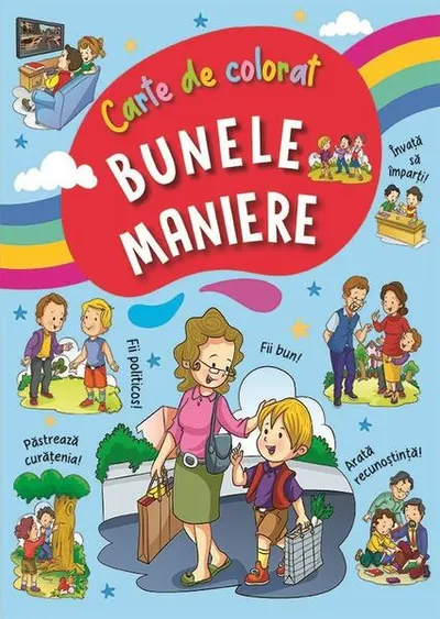 Bunele maniere 1. Carte de colorat (bleu) - Paperback - ***