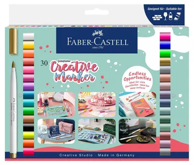 Set de markere colorate Faber-Castell - Creative, 30 bucăți