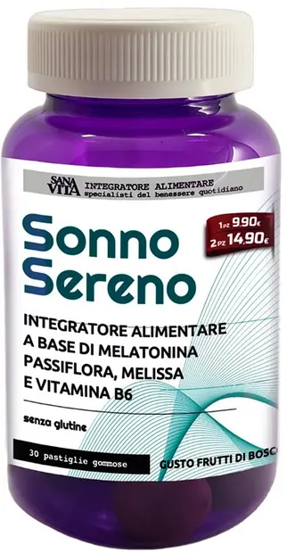 SanaVita Sonno Sereno Pentru stres și insomnie, 30 tablete de jeleu, Paladin Pharma